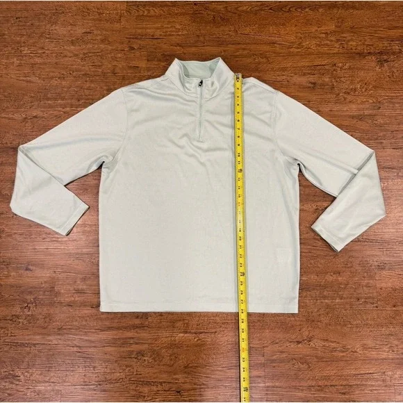 FootJoy Light Green Performance 1/4 Zip Pullover Golf Sweater Sweatshirt Men's L - Picture 7 of 9